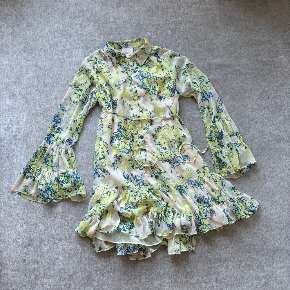 Floral Tie-Waist Midi Dress by